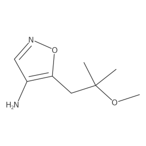 5-(2-Methoxy-2-methylpropyl)-1,2-oxazol-4-amine结构式