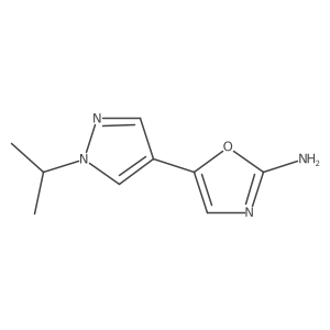 5-[1-(propan-2-yl)-1H-pyrazol-4-yl]-1,3-oxazol-2-amine结构式