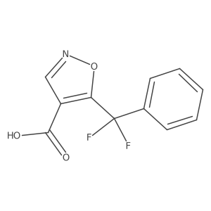 5-[Difluoro(phenyl)methyl]-1,2-oxazole-4-carboxylic acid Structure
