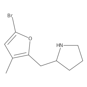 2-[(5-Bromo-3-methylfuran-2-yl)methyl]pyrrolidine Structure