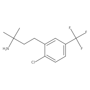 4-[2-Chloro-5-(trifluoromethyl)phenyl]-2-methylbutan-2-amine结构式