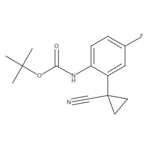 tert-butyl N-[2-(1-cyanocyclopropyl)-4-fluorophenyl]carbamate结构式