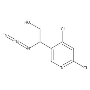 2-Azido-2-(4,6-dichloropyridin-3-yl)ethan-1-ol结构式