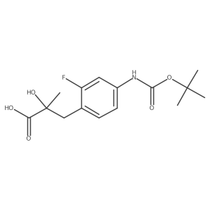 3-(4-{[(Tert-butoxy)carbonyl]amino}-2-fluorophenyl)-2-hydroxy-2-methylpropanoic acid结构式