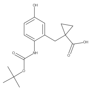 1-[(2-{[(Tert-butoxy)carbonyl]amino}-5-hydroxyphenyl)methyl]cyclopropane-1-carboxylic acid Structure