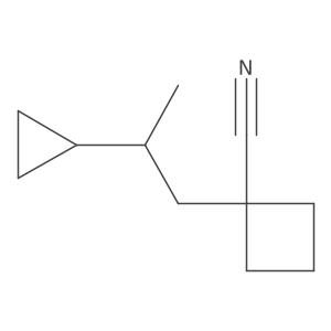 1-(2-Cyclopropylpropyl)cyclobutane-1-carbonitrile Structure
