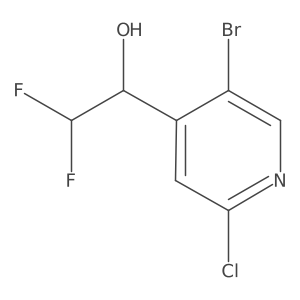 1-(5-Bromo-2-chloropyridin-4-yl)-2,2-difluoroethan-1-ol结构式