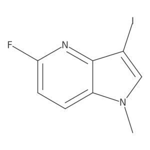 5-fluoro-3-iodo-1-methyl-1H-pyrrolo[3,2-b]pyridine结构式
