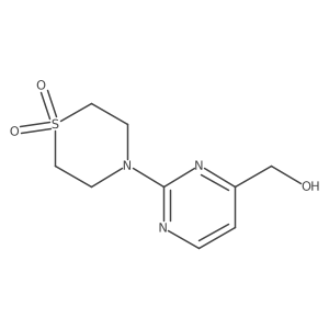 4-[4-(Hydroxymethyl)pyrimidin-2-yl]-1lambda6-thiomorpholine-1,1-dione Structure