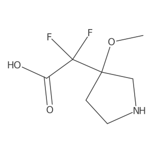 2,2-Difluoro-2-(3-methoxypyrrolidin-3-yl)acetic acid Structure