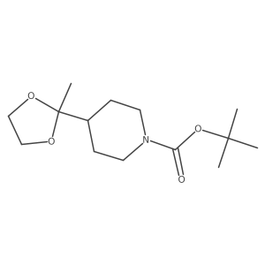 Tert-butyl 4-(2-methyl-1,3-dioxolan-2-yl)piperidine-1-carboxylate结构式