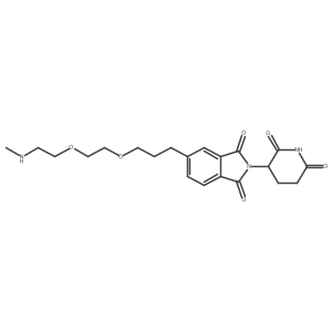 2-(2,6-Dioxo-3-piperidyl)-5-[3-[2-[2-(methylamino)ethoxy]ethoxy]propyl]isoindoline-1,3-dione Structure