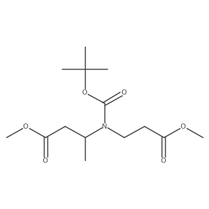 methyl (3S)-3-[tert-butoxycarbonyl-(3-methoxy-3-oxo-propyl)amino]butanoate结构式