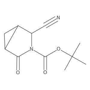 Tert-butyl 2-cyano-4-oxo-3-azabicyclo[3.1.0]hexane-3-carboxylate结构式