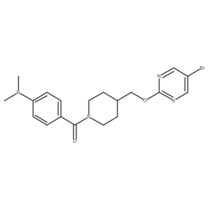 4-(4-{[(5-bromopyrimidin-2-yl)oxy]methyl}piperidine-1-carbonyl)-N,N-dimethylaniline Structure