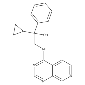 1-Cyclopropyl-1-phenyl-2-({pyrido[3,4-d]pyrimidin-4-yl}amino)ethan-1-ol Structure