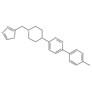 3-(4-Fluorophenyl)-6-{4-[(1,3,4-oxadiazol-2-yl)methyl]piperazin-1-yl}pyridazine Structure