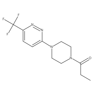 1-{4-[6-(Trifluoromethyl)pyridazin-3-yl]piperazin-1-yl}propan-1-one结构式