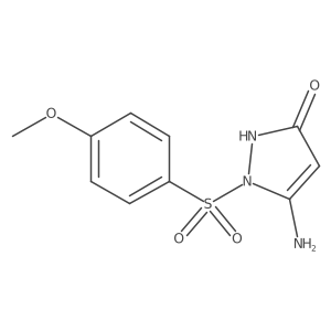 5-amino-1-(4-methoxybenzenesulfonyl)-1H-pyrazol-3-ol结构式