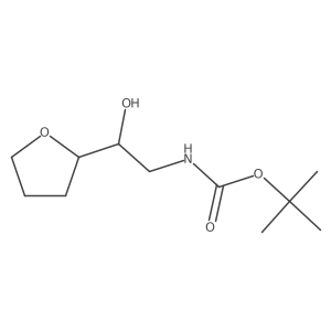 tert-butyl N-[2-hydroxy-2-(oxolan-2-yl)ethyl]carbamate结构式