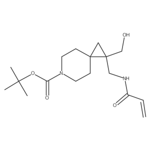 Tert-butyl 2-(hydroxymethyl)-2-[(prop-2-enoylamino)methyl]-6-azaspiro[2.5]octane-6-carboxylate Structure
