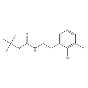tert-butyl N-[2-(3-bromo-2-hydroxyphenyl)ethyl]carbamate Structure