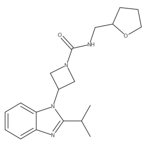 N-[(oxolan-2-yl)methyl]-3-[2-(propan-2-yl)-1H-1,3-benzodiazol-1-yl]azetidine-1-carboxamide结构式
