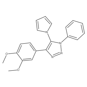 4-(3,4-dimethoxyphenyl)-1-phenyl-5-(1H-pyrrol-1-yl)-1H-1,2,3-triazole结构式