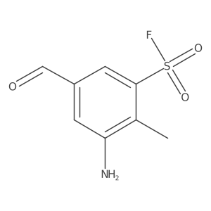 3-Amino-5-formyl-2-methylbenzene-1-sulfonyl fluoride结构式