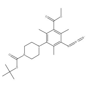 Tert-butyl 4-[3-azido-5-(methoxycarbonyl)-2,4,6-trimethylphenyl]piperazine-1-carboxylate结构式
