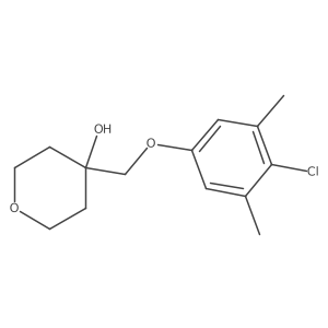 4-[(4-Chloro-3,5-dimethylphenoxy)methyl]oxan-4-ol Structure