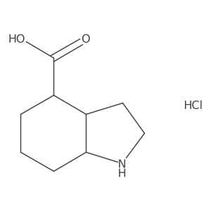 rac-(3aR,7aS)-octahydro-1H-indole-4-carboxylic acid hydrochloride Structure