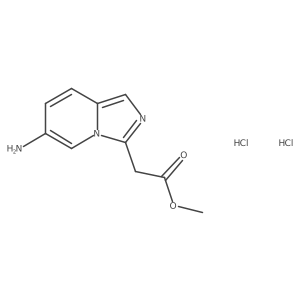 Methyl 2-{6-aminoimidazo[1,5-a]pyridin-3-yl}acetate dihydrochloride结构式