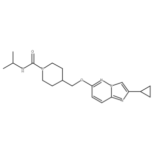4-[({2-cyclopropylimidazo[1,2-b]pyridazin-6-yl}oxy)methyl]-N-(propan-2-yl)piperidine-1-carboxamide结构式