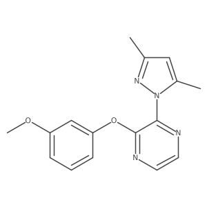 2-(3,5-dimethyl-1H-pyrazol-1-yl)-3-(3-methoxyphenoxy)pyrazine结构式