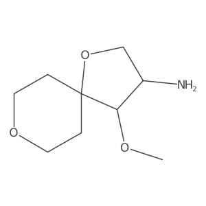 rac-(3R,4S)-4-methoxy-1,8-dioxaspiro[4.5]decan-3-amine Structure