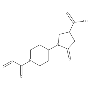 5-Oxo-1-(1-prop-2-enoylpiperidin-4-yl)pyrrolidine-3-carboxylic acid Structure
