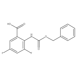 2-{[(Benzyloxy)carbonyl]amino}-3,5-difluorobenzoic acid结构式