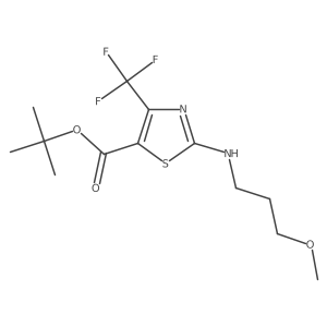 Tert-butyl 2-[(3-methoxypropyl)amino]-4-(trifluoromethyl)-1,3-thiazole-5-carboxylate结构式