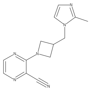 3-{3-[(2-methyl-1H-imidazol-1-yl)methyl]azetidin-1-yl}pyrazine-2-carbonitrile Structure