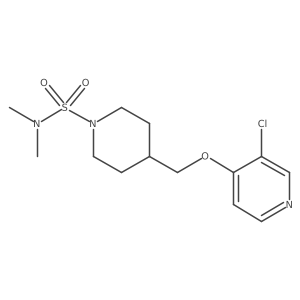4-{[(3-chloropyridin-4-yl)oxy]methyl}-N,N-dimethylpiperidine-1-sulfonamide结构式