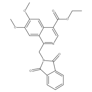 Ethyl 1-((1,3-dioxoisoindolin-2-YL)methyl)-6,7-dimethoxyisoquinoline-4-carboxylate结构式