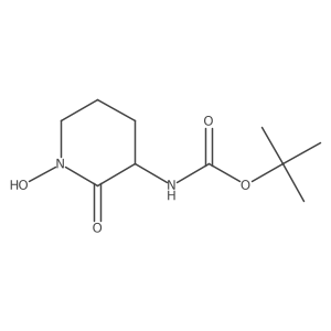 tert-butyl N-(1-hydroxy-2-oxopiperidin-3-yl)carbamate结构式