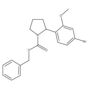 Benzyl 2-(4-bromo-2-methoxyphenyl)pyrrolidine-1-carboxylate Structure