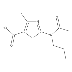 4-methyl-2-(N-propylacetamido)-1,3-thiazole-5-carboxylic acid结构式