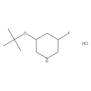(3R,5R)-3-(tert-butoxy)-5-fluoropiperidine hydrochloride结构式