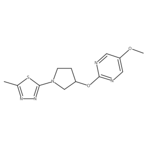5-Methoxy-2-{[1-(5-methyl-1,3,4-thiadiazol-2-yl)pyrrolidin-3-yl]oxy}pyrimidine结构式