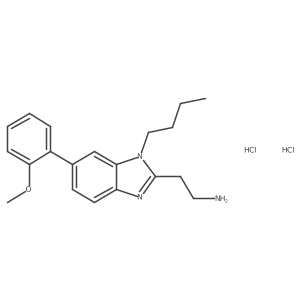 2-[1-butyl-6-(2-methoxyphenyl)-1H-1,3-benzodiazol-2-yl]ethan-1-amine dihydrochloride结构式