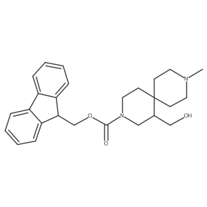 (9H-fluoren-9-yl)methyl 1-(hydroxymethyl)-9-methyl-3,9-diazaspiro[5.5]undecane-3-carboxylate结构式