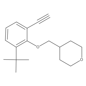 4-((2-(tert-Butyl)-6-ethynylphenoxy)methyl)tetrahydro-2H-pyran Structure